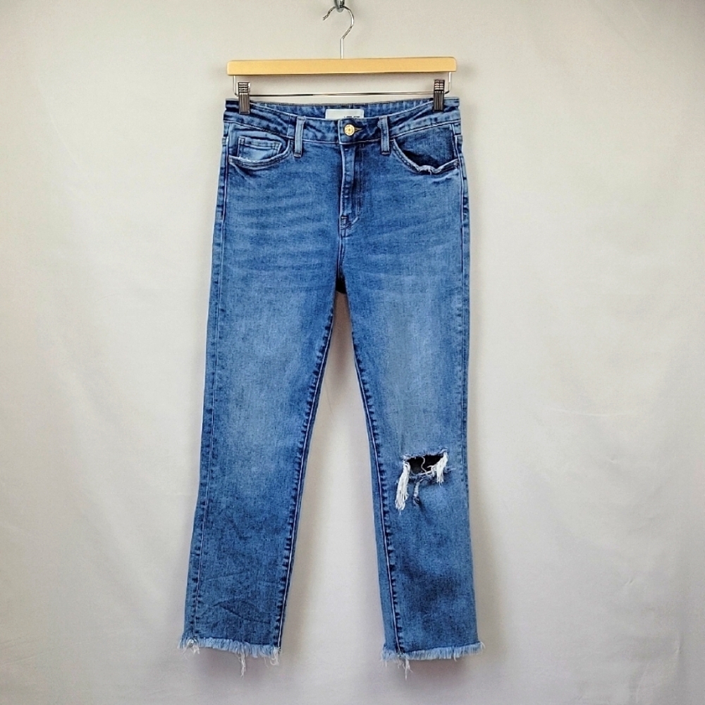 Vervet Distressed Skinny Ankle Jeans Light Wash Size 27